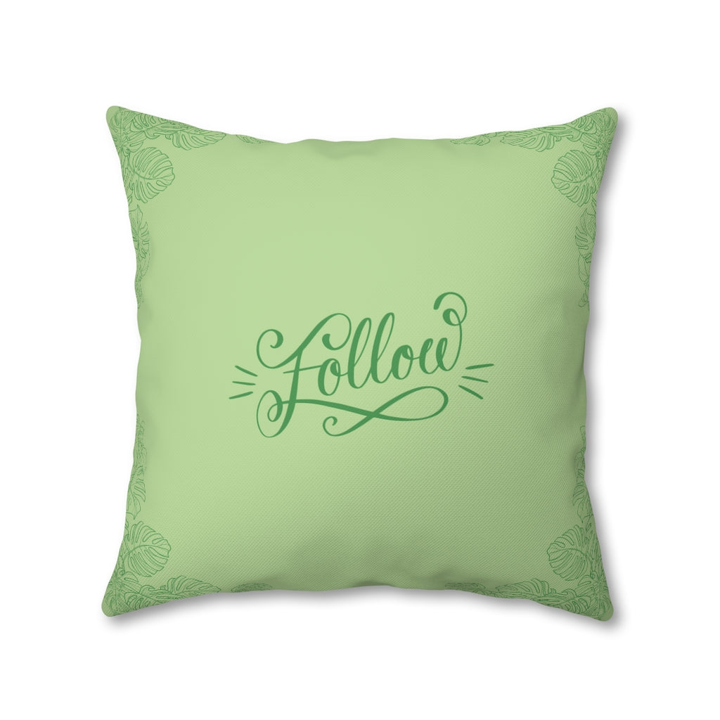 Follow Pillow Case - Throw Pillow Cover - Grandmillennial Style