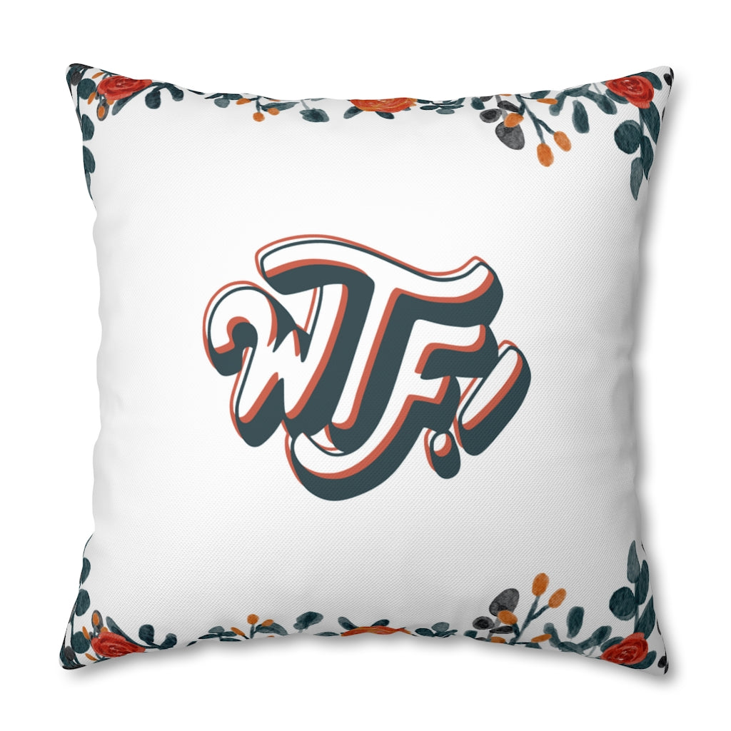 WTF Pillow Case - Throw Pillow Cover - Grandmillennial Style