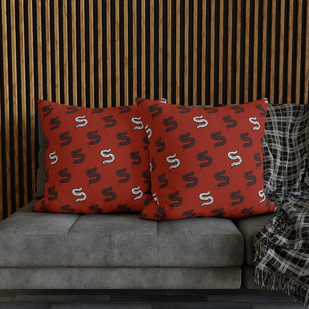 S is for Caterpillar Pillow Case - Throw Pillow Cover - Grandmillennial Style