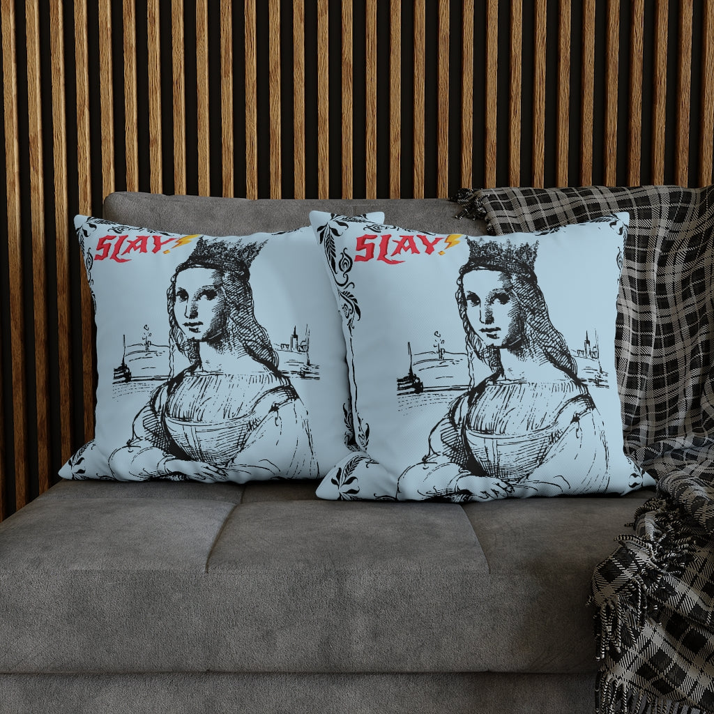 Slay Pillow Case - Throw Pillow Cover - Grandmillennial Style