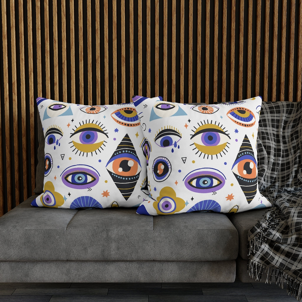 Space Eyes Pillow Case - Throw Pillow Cover - Grandmillennial Style