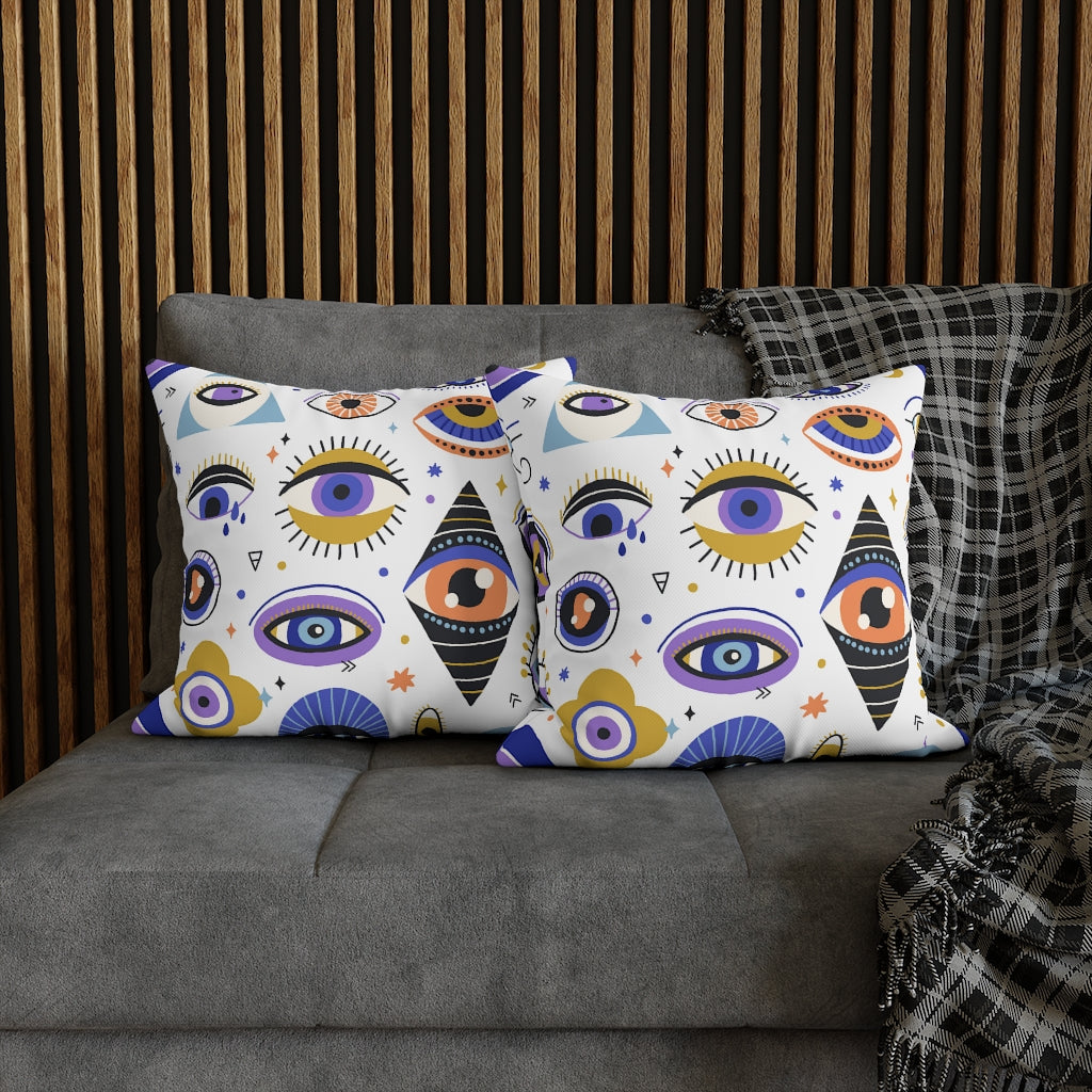 Space Eyes Pillow Case - Throw Pillow Cover - Grandmillennial Style