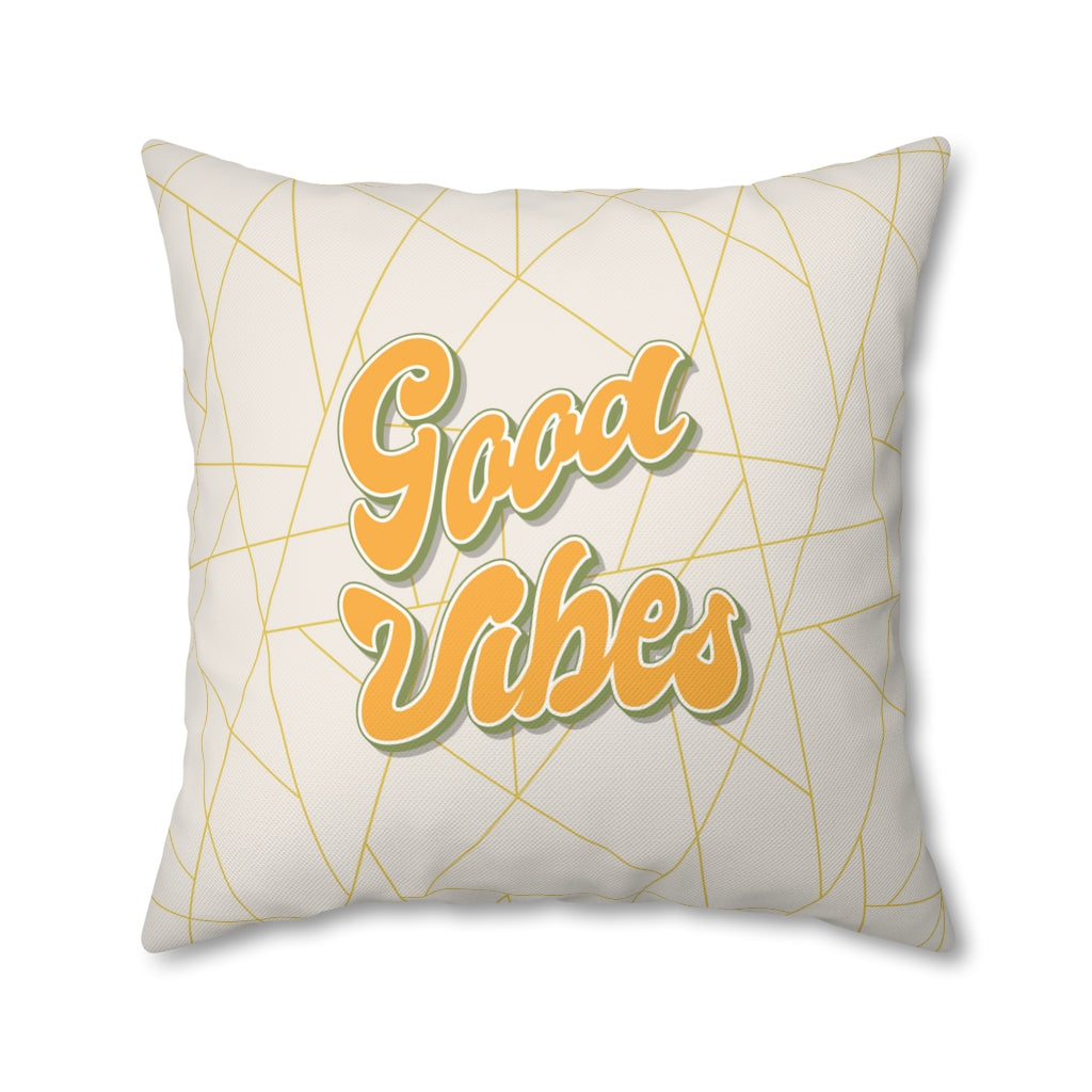 Good Vibes Pillow Case - Throw Pillow Cover - Grandmillennial Style