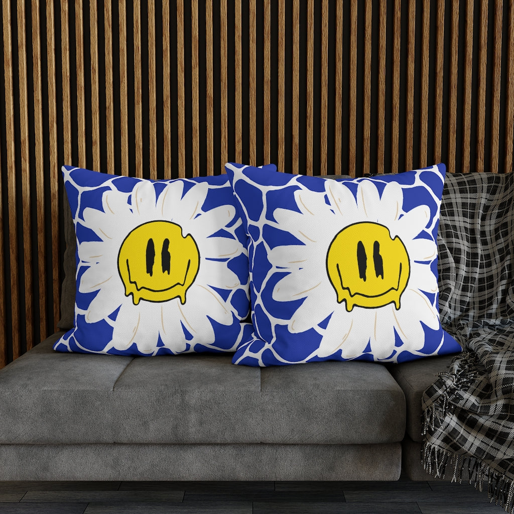 Happy Daisy Pillow Case - Throw Pillow Cover - Grandmillennial Style