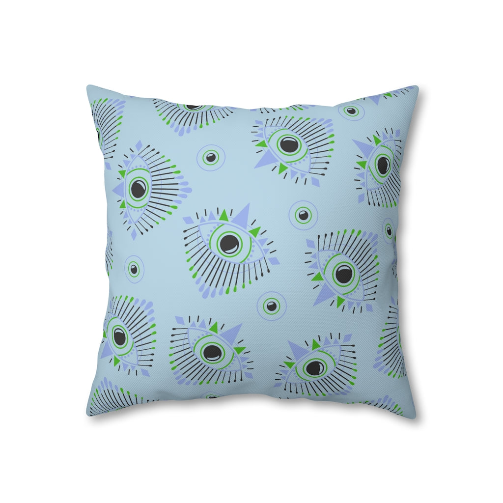 Henna Eyes Blue Pillow Case - Throw Pillow Cover - Grandmillennial Style