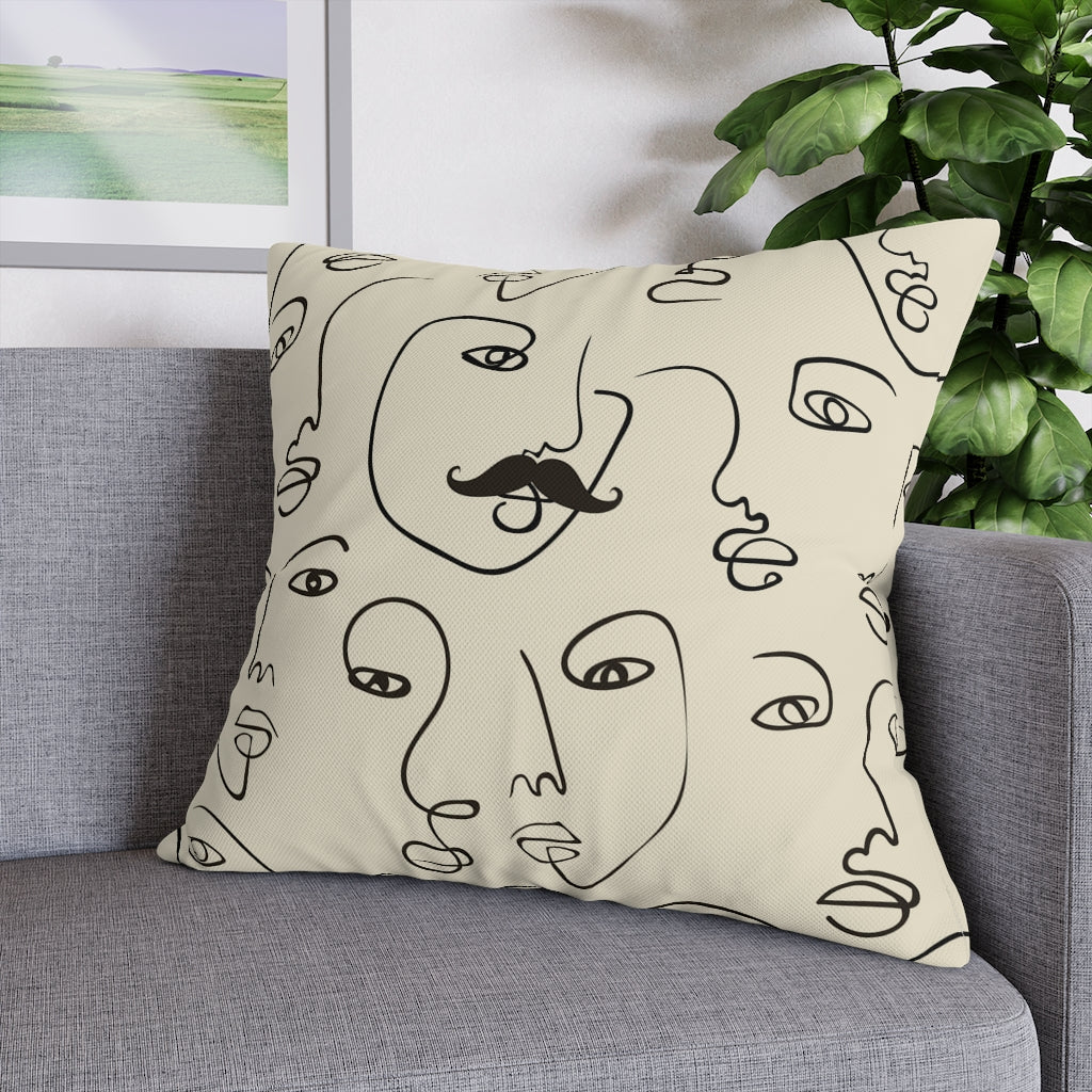 Picasso Boy Pillow Case - Throw Pillow Cover - Grandmillennial Style