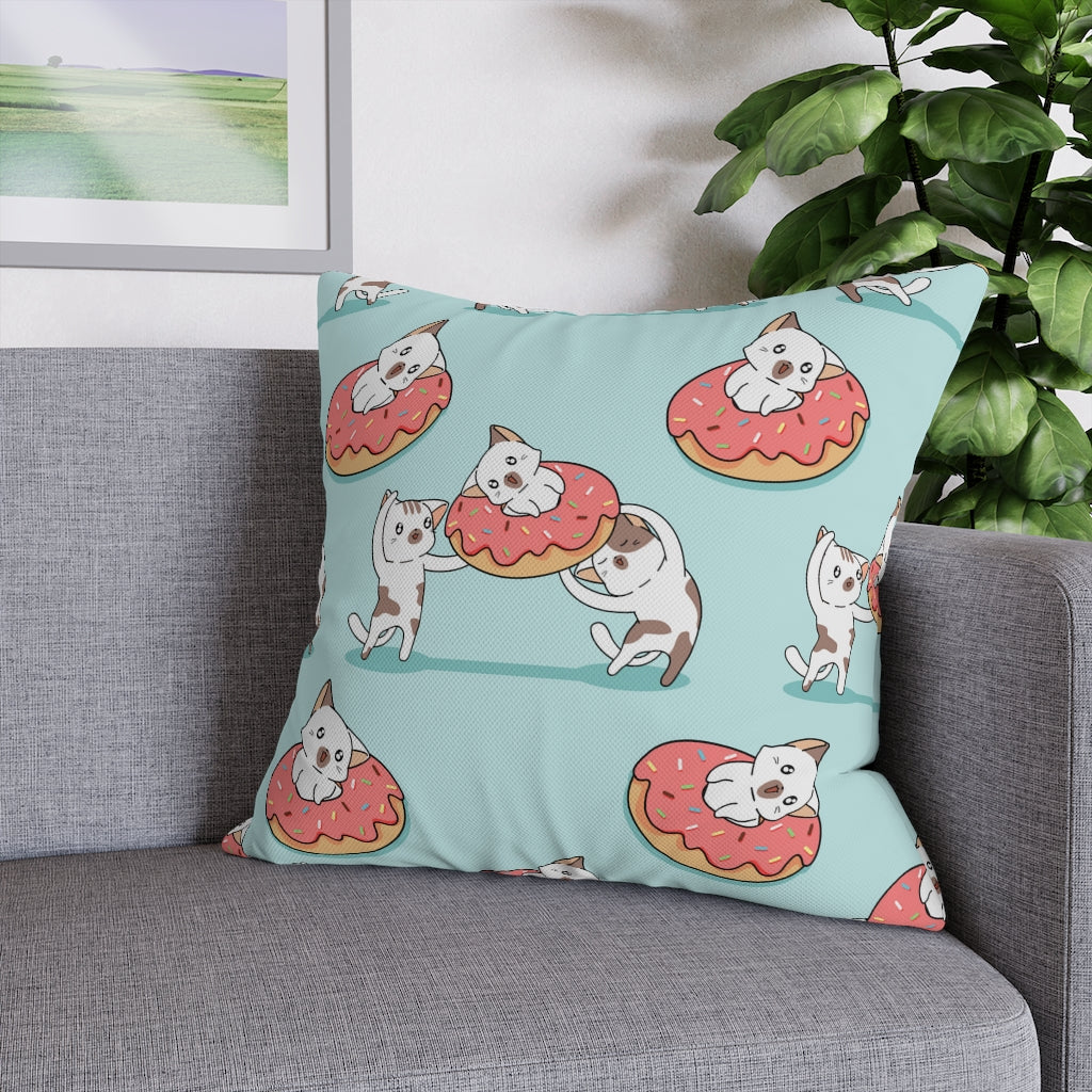 Sweet Kittens Pillow Case - Throw Pillow Cover - Grandmillennial Style