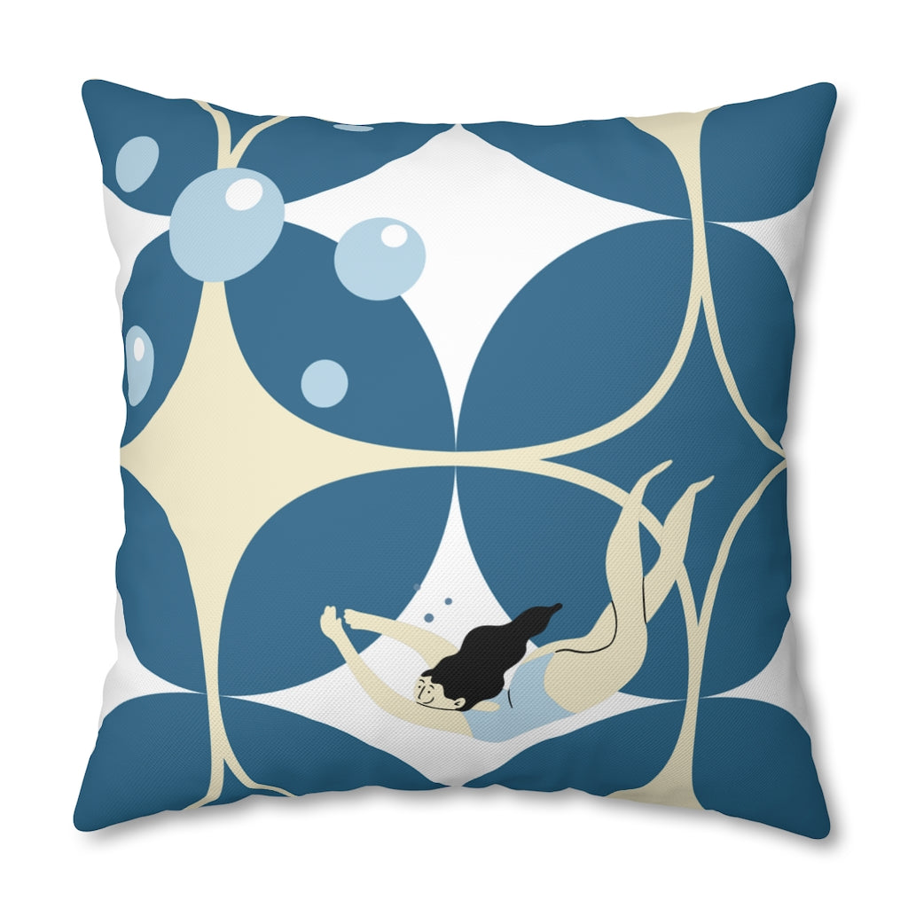 Deep Dive Pillow Case - Throw Pillow Cover - Grandmillennial Style