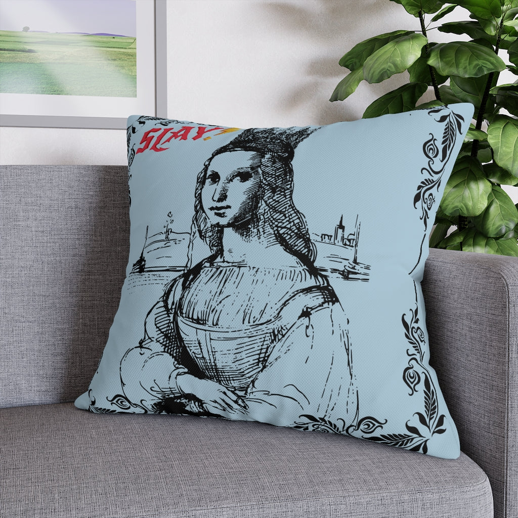 Slay Pillow Case - Throw Pillow Cover - Grandmillennial Style