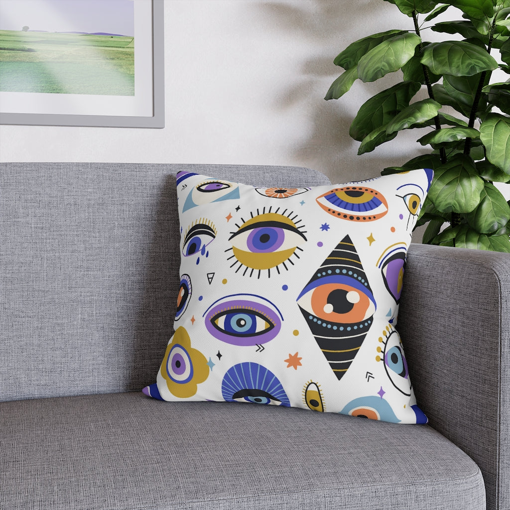 Space Eyes Pillow Case - Throw Pillow Cover - Grandmillennial Style