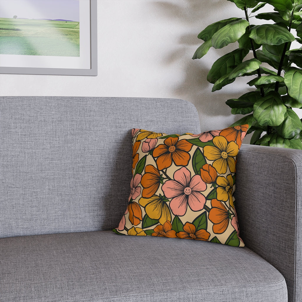 Relax Like a Flower Pillow Case - Throw Pillow Cover - Grandmillennial Style