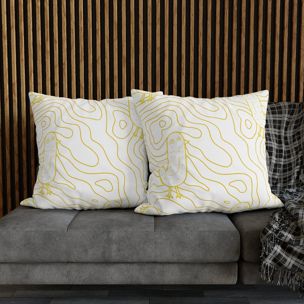 Cracked Egg Pillow Case - Throw Pillow Cover - Grandmillennial Style