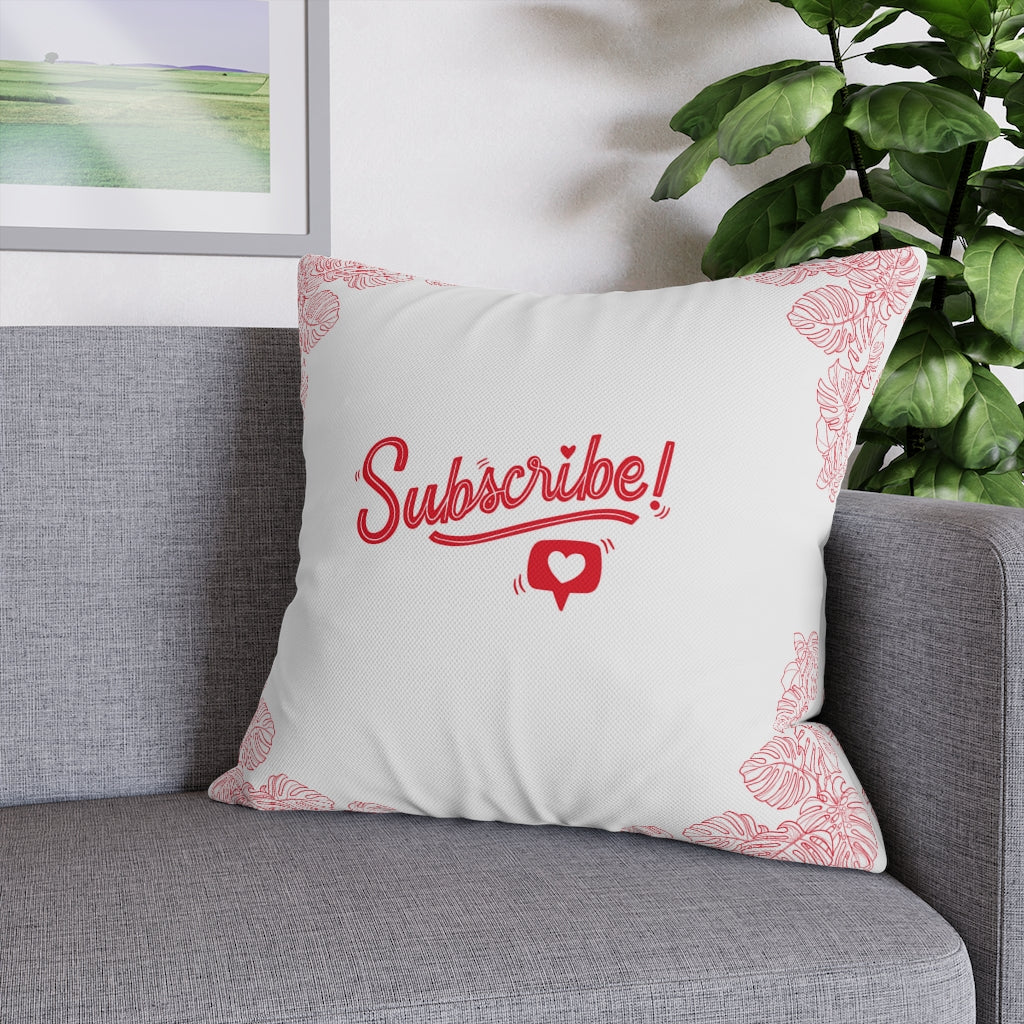 Subscribe Pillow Case - Throw Pillow Cover - Grandmillennial Style