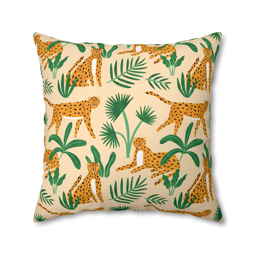 Jungle Cheetah Pillow Case - Throw Pillow Cover - Grandmillennial Style