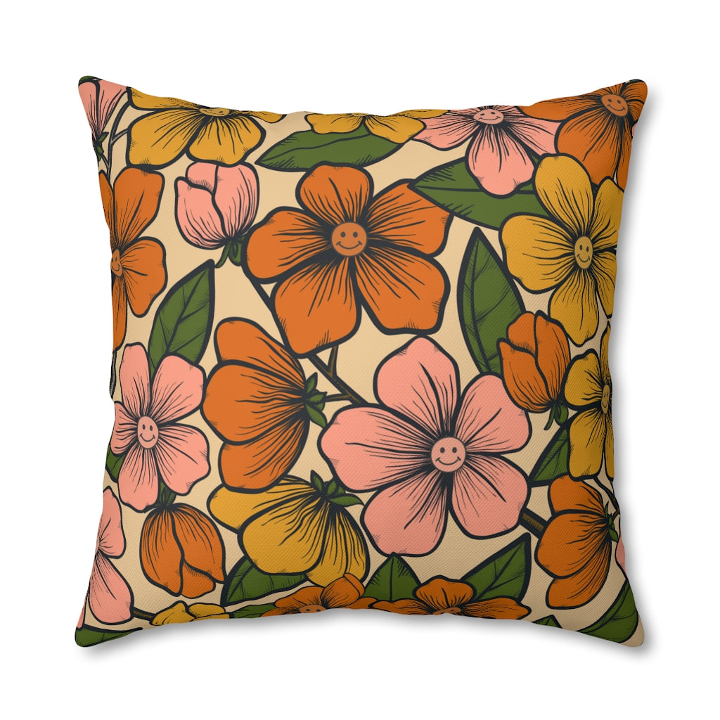 Relax Like a Flower Pillow Case - Throw Pillow Cover - Grandmillennial Style