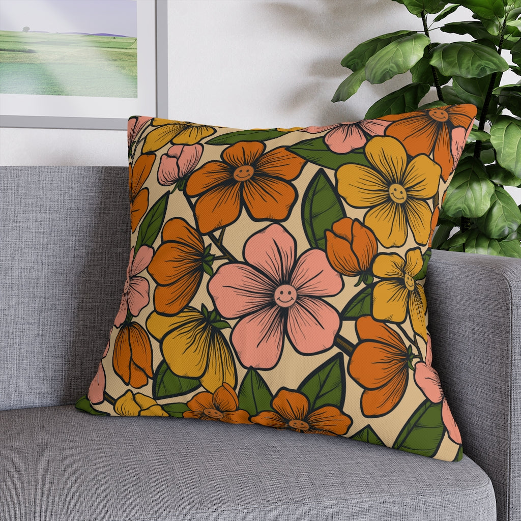 Relax Like a Flower Pillow Case - Throw Pillow Cover - Grandmillennial Style