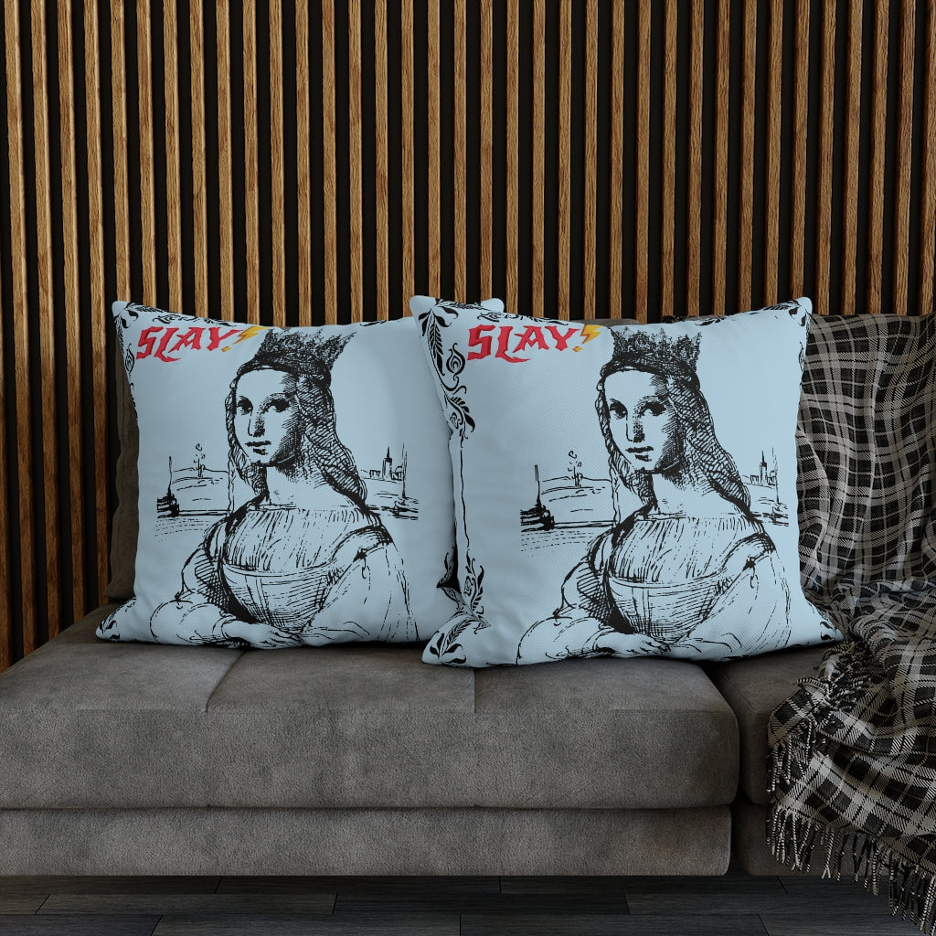 Slay Pillow Case - Throw Pillow Cover - Grandmillennial Style