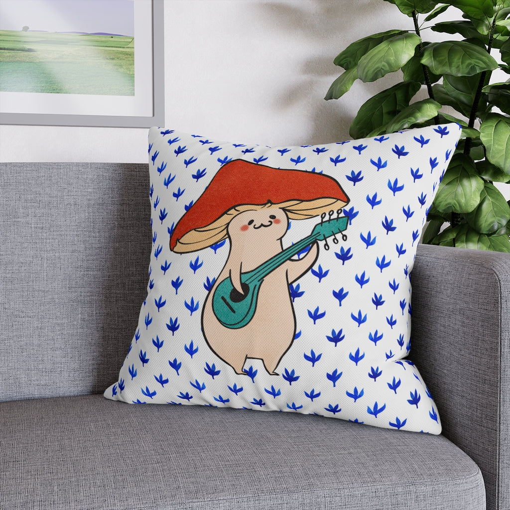 Happy Fungi Pillow Case - Throw Pillow Cover - Grandmillennial Style