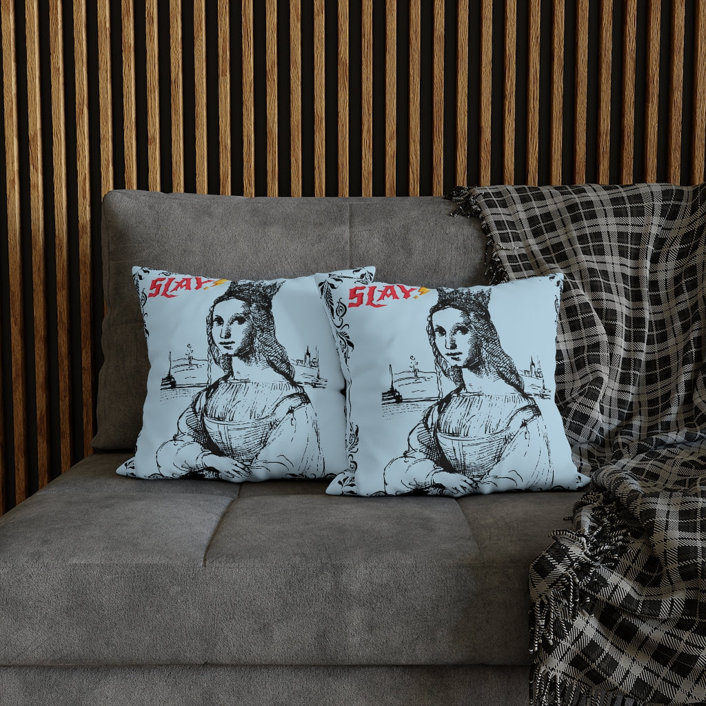 Slay Pillow Case - Throw Pillow Cover - Grandmillennial Style