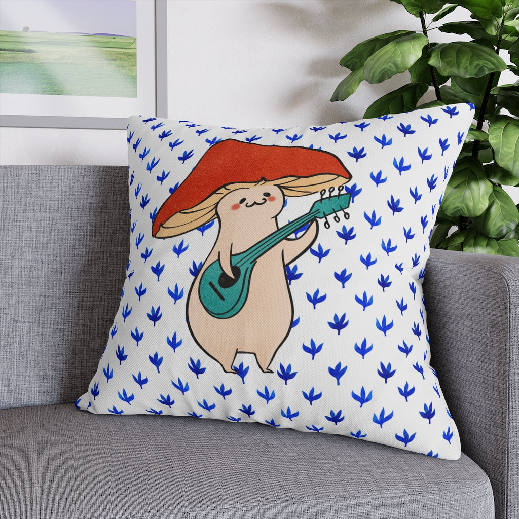 Happy Fungi Pillow Case - Throw Pillow Cover - Grandmillennial Style