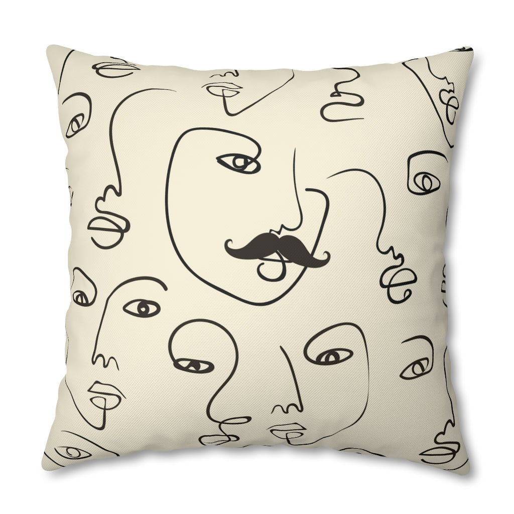 Picasso Boy Pillow Case - Throw Pillow Cover - Grandmillennial Style