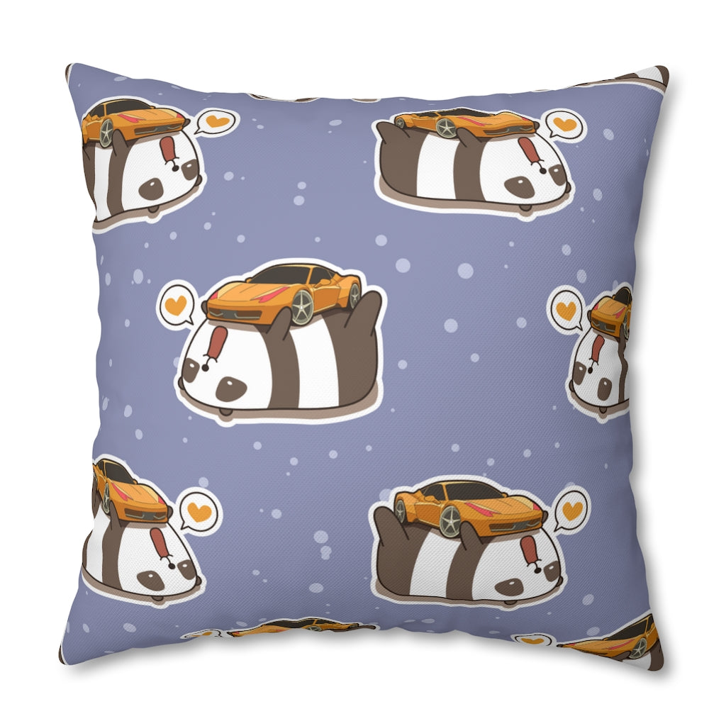 Panda Loves Car Pillow Case - Throw Pillow Cover - Grandmillennial Style