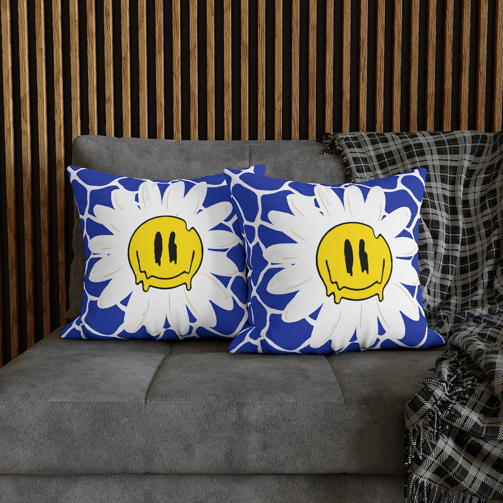 Happy Daisy Pillow Case - Throw Pillow Cover - Grandmillennial Style