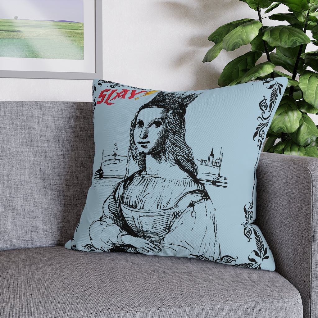 Slay Pillow Case - Throw Pillow Cover - Grandmillennial Style