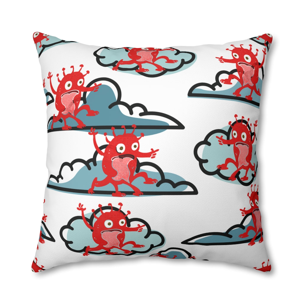 High Monster Pillow Case - Throw Pillow Cover - Grandmillennial Style