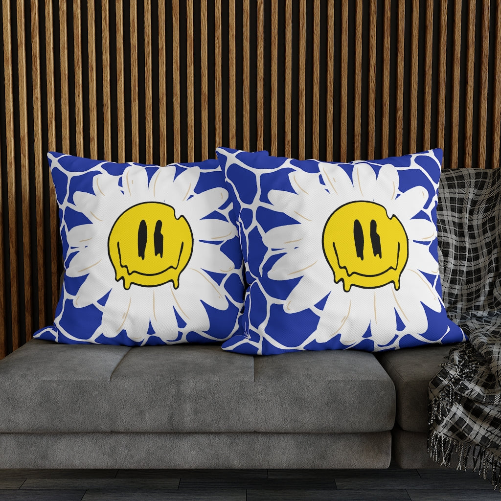 Happy Daisy Pillow Case - Throw Pillow Cover - Grandmillennial Style