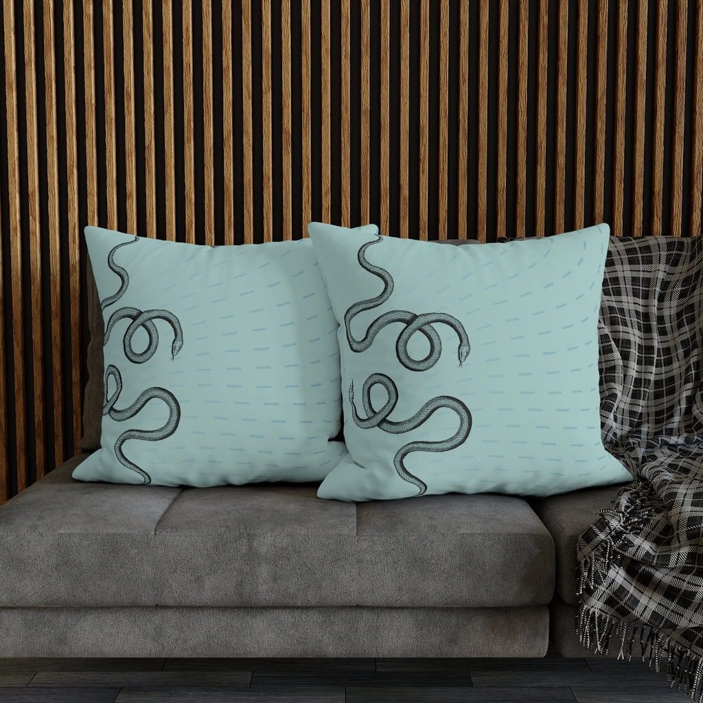 Serpents in Love Pillow Case - Throw Pillow Cover - Grandmillennial Style