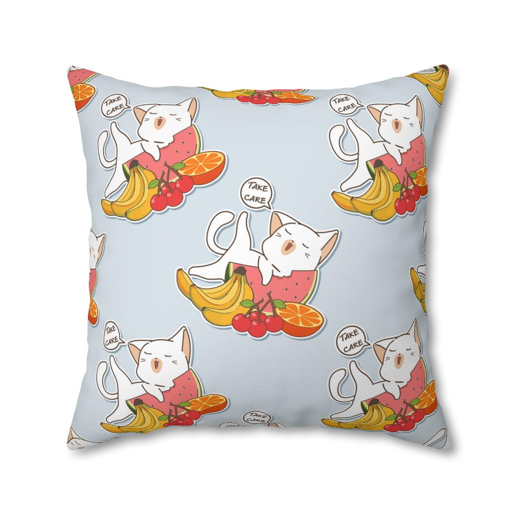 Take Care Pillow Case - Throw Pillow Cover - Grandmillennial Style