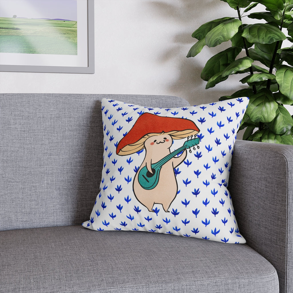 Happy Fungi Pillow Case - Throw Pillow Cover - Grandmillennial Style