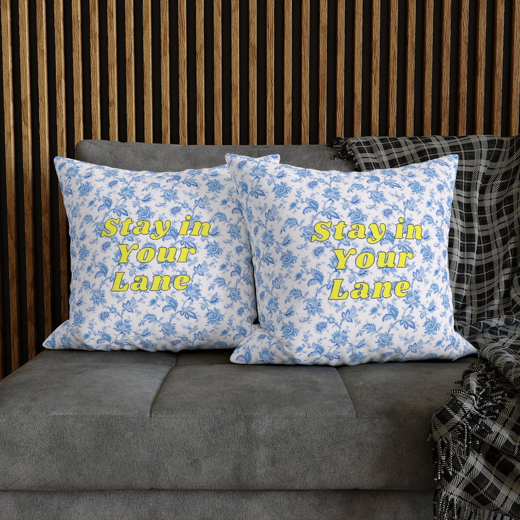 Stay in Your Lane Pillow Case - Throw Pillow Cover - Grandmillennial Style