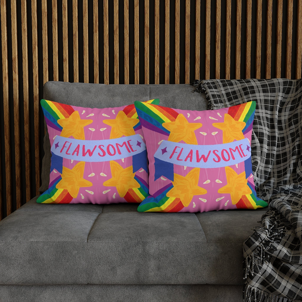 Flawsome Pillow Case - Throw Pillow Cover - Grandmillennial Style