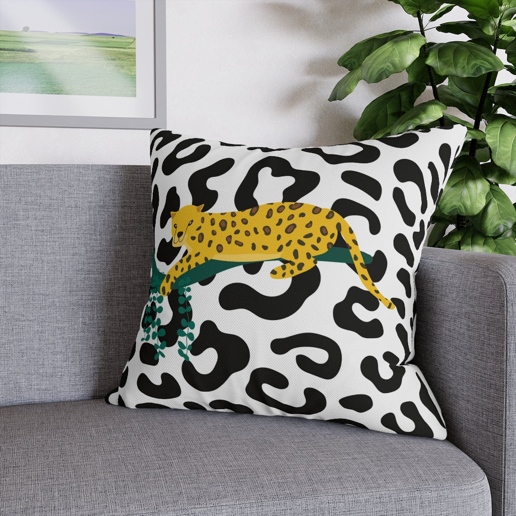 Lazy Leopard Pillow Case - Throw Pillow Cover - Grandmillennial Style