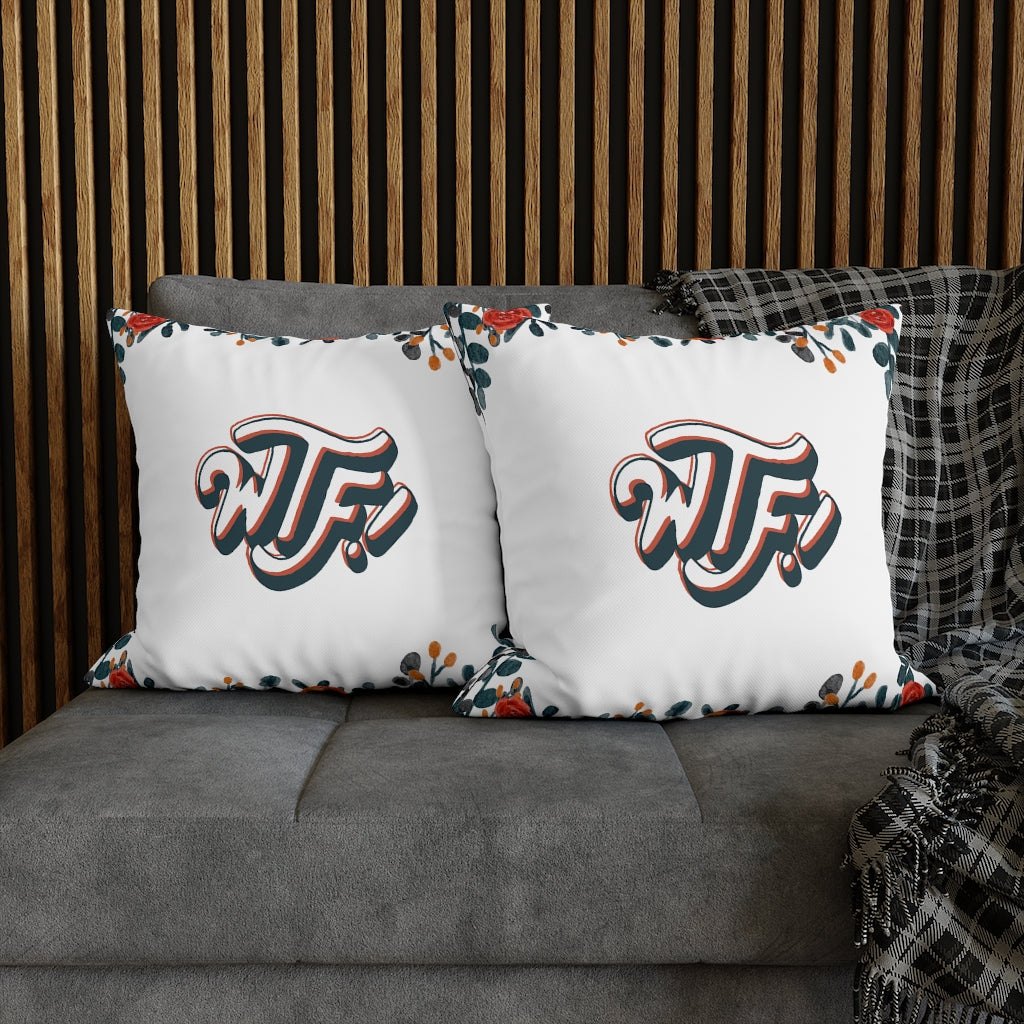 WTF Pillow Case - Throw Pillow Cover - Grandmillennial Style