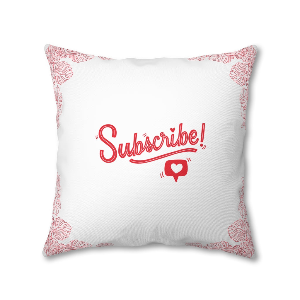 Subscribe Pillow Case - Throw Pillow Cover - Grandmillennial Style