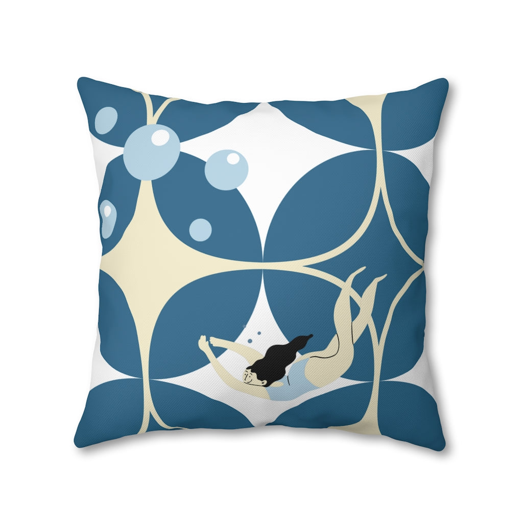 Deep Dive Pillow Case - Throw Pillow Cover - Grandmillennial Style