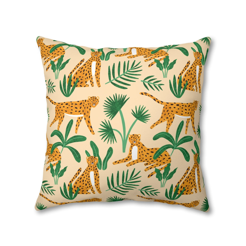 Jungle Cheetah Pillow Case - Throw Pillow Cover - Grandmillennial Style