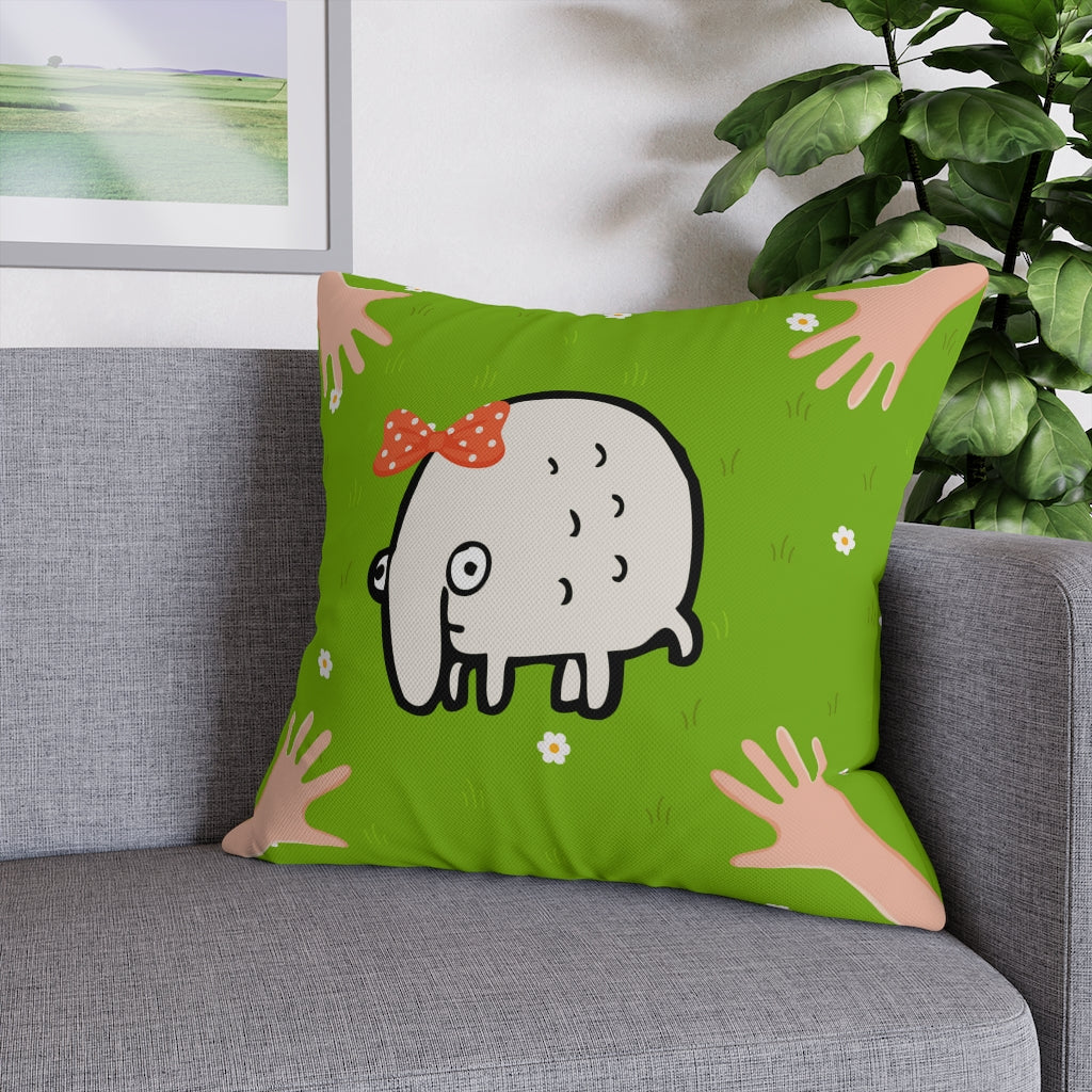 Cute Monster Pillow Case - Throw Pillow Cover - Grandmillennial Style