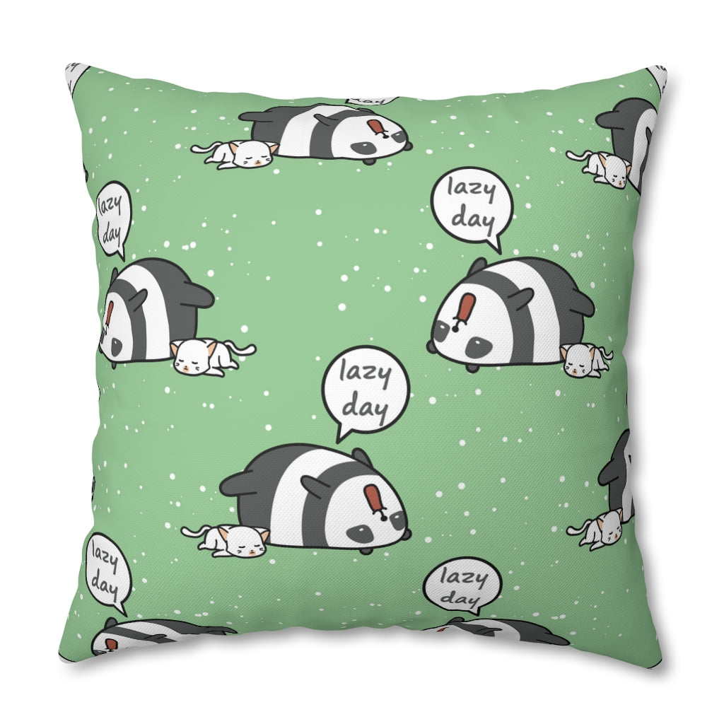 Lazy Day Pillow Case - Throw Pillow Cover - Grandmillennial Style