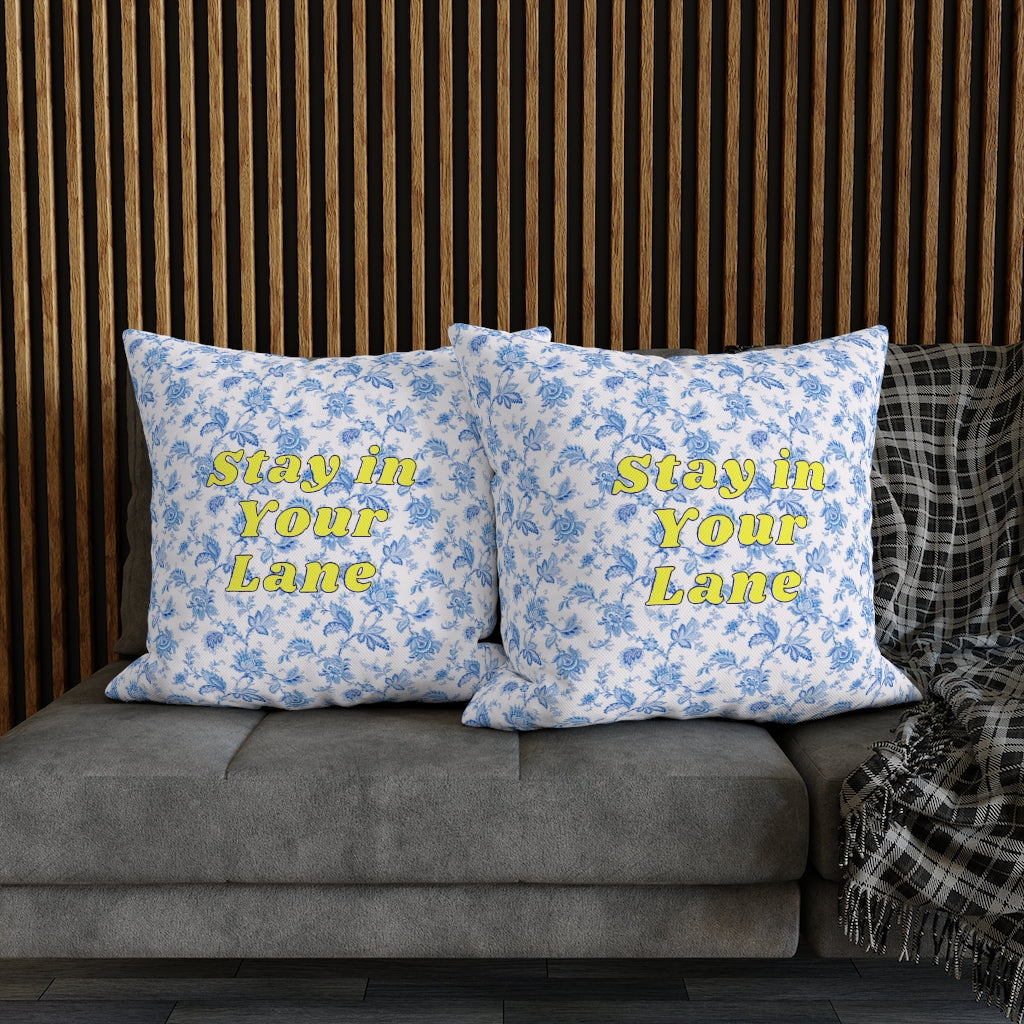 Stay in Your Lane Pillow Case - Throw Pillow Cover - Grandmillennial Style