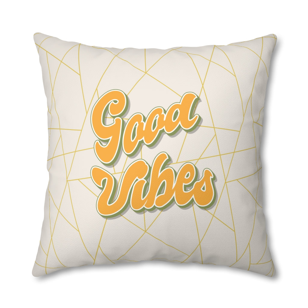 Good Vibes Pillow Case - Throw Pillow Cover - Grandmillennial Style