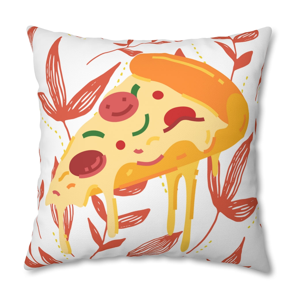 Slice of Pizza Pillow Case - Throw Pillow Cover - Grandmillennial Style