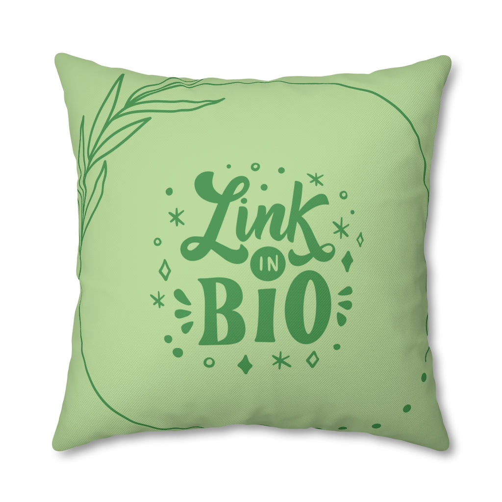 Link in Bio Pillow Case - Throw Pillow Cover - Grandmillennial Style